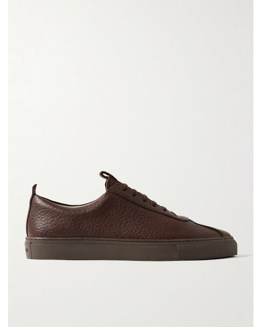 GRENSON Brown Sneaker 1 Full-Grain Leather Sneakers for men