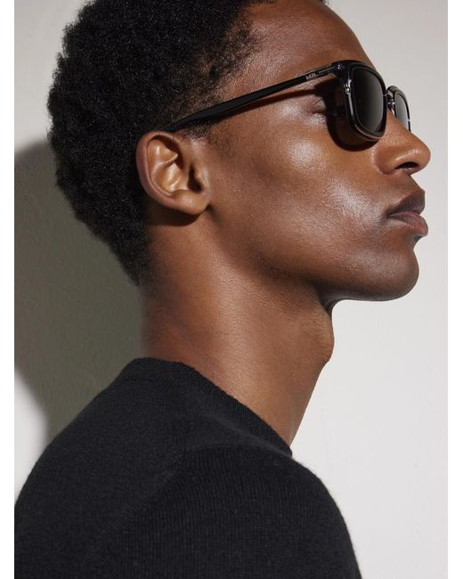 Dior Blacksuit S18u Rectangular-frame Acetate Sunglasses for men