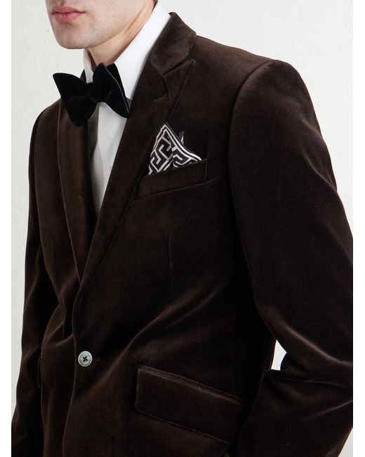 Rubinacci Black Apollo And Artemis Printed Silk-Satin Scarf for men