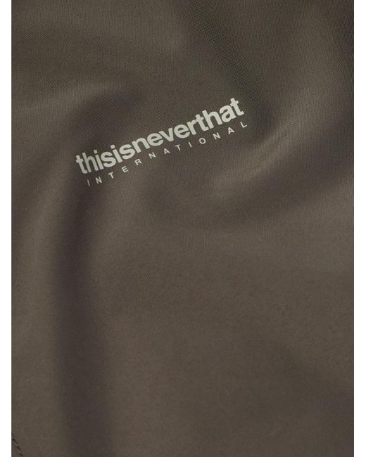 Thisisneverthat Brown Team Logo-print Shell Jacket for men