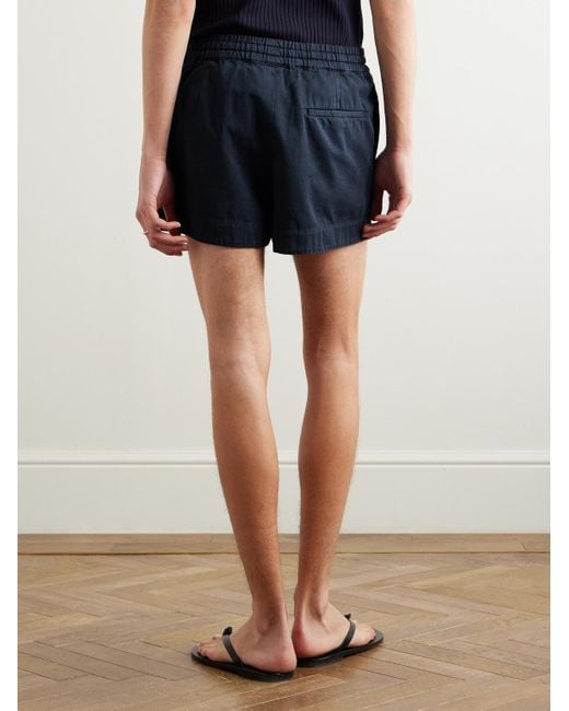 Dries Van Noten Blue Straight-Leg Cotton-Twill Cargo Shorts for men