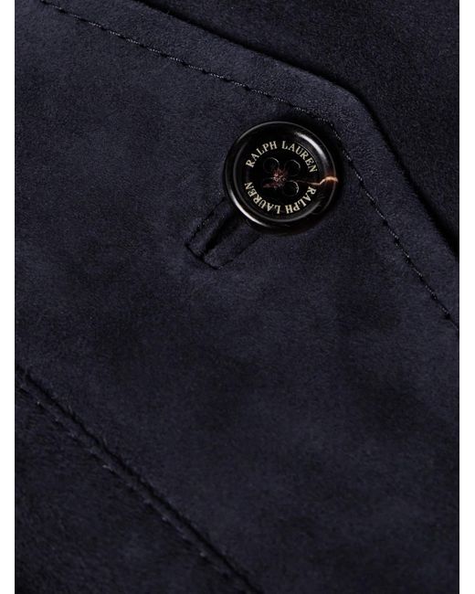 Ralph Lauren Purple Label Torrence Bomberjacke aus Veloursleder in Blue für Herren