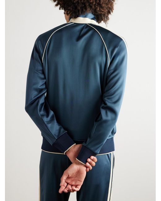 Tom Ford Blue Striped Tech-jersey Track Jacket for men