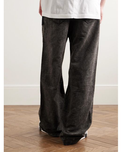 Rick Owens Gray Geth Wide-Leg Cotton-Moleskin Jeans for men