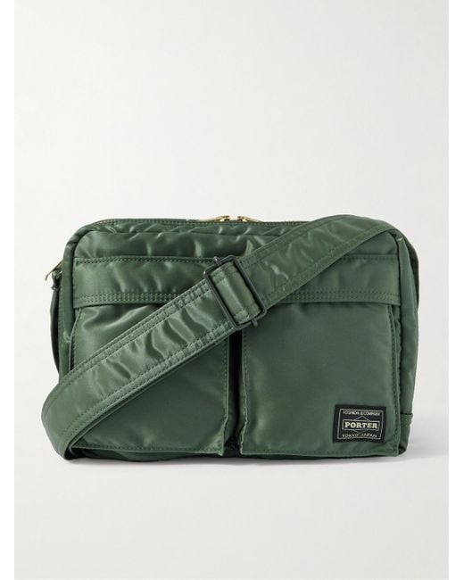 Porter-Yoshida and Co Green Tanker Sling Nylon-Twill Messenger Bag for men
