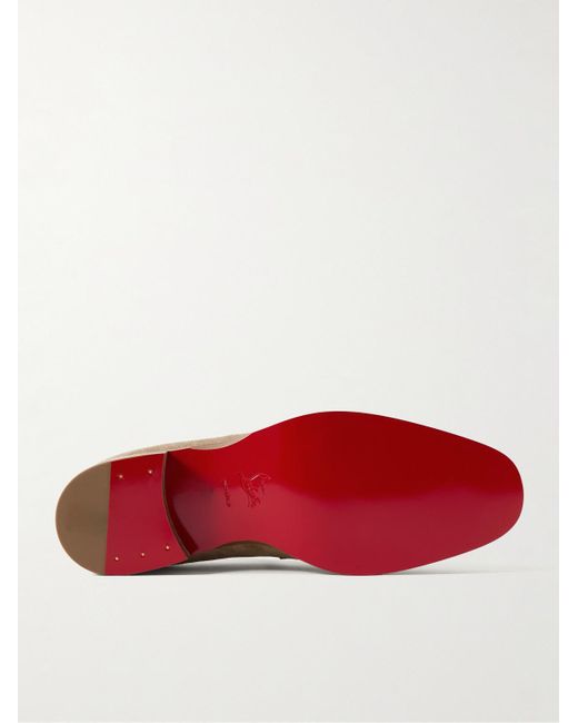 Christian Louboutin Natural Chambelimoc Suede Loafers for men