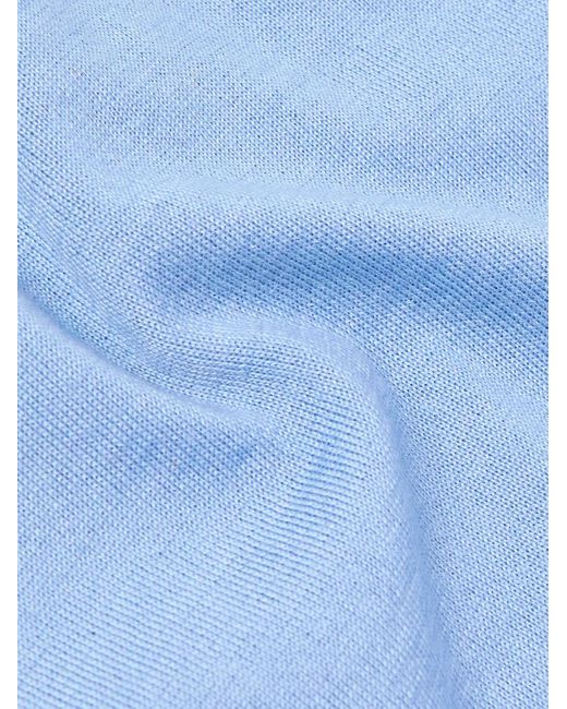 Zegna Blue Cashmere And Silk-blend Rollneck Sweater for men