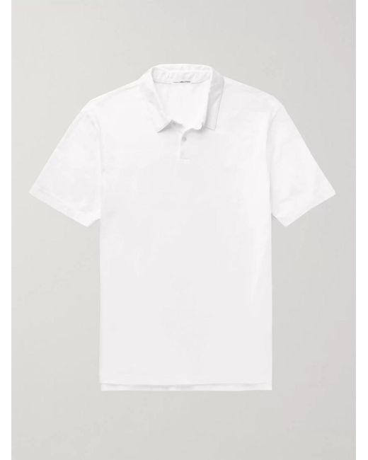 James Perse White Supima Cotton-Jersey Polo Shirt for men