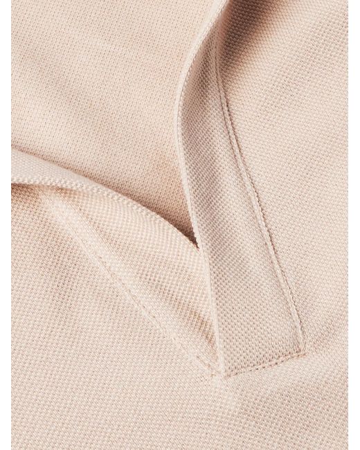 STÒFFA Natural Cotton-piquè Polo Shirt for men