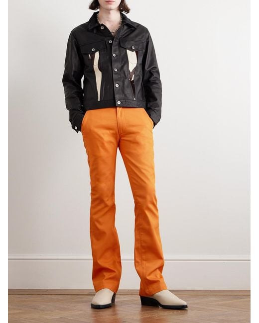 GALLERY DEPT. Orange Flared Cotton-Twill Chinos for men