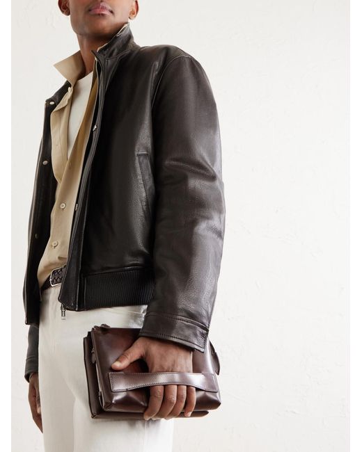 Berluti Brown Tersio Gaspard Leather Pouche for men