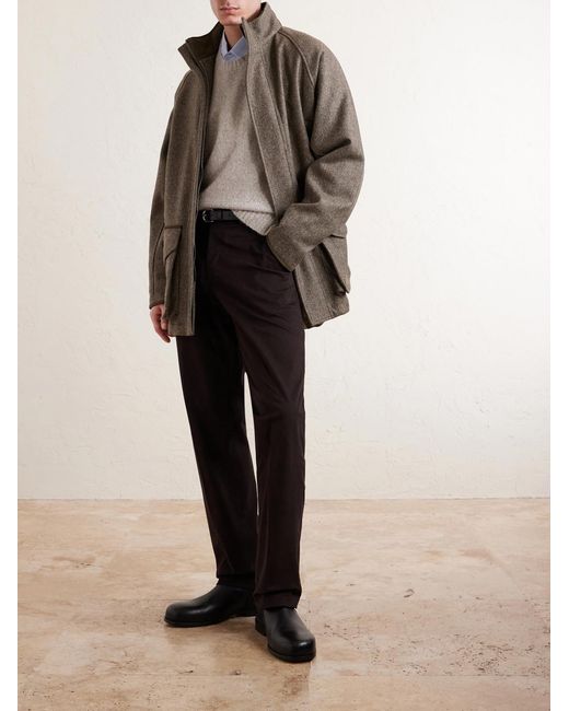 James Purdey & Sons Brown Straight-leg Stretch Cotton-twill Trousers for men