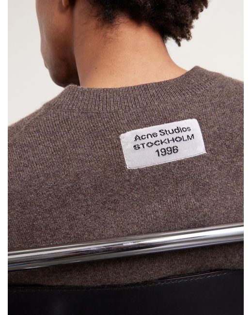 Acne Brown Klimi Oversized Cashmere-Blend Sweater for men