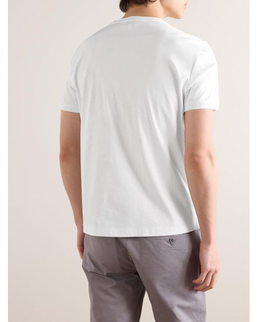 Club Monaco Refined T-Shirt aus Jersey aus mercerisierter Baumwolle in White für Herren