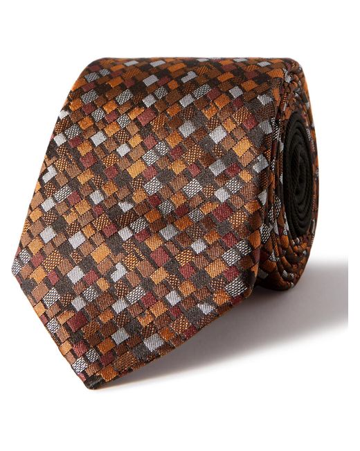 Missoni Brown 7cm Silk-jacquard Tie for men