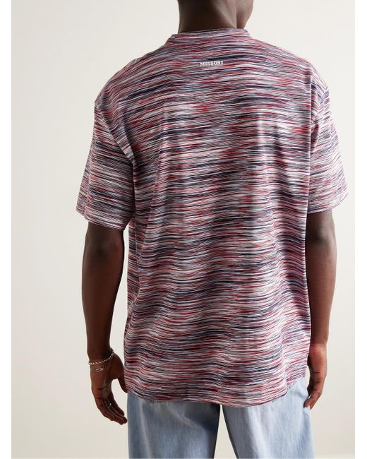 Missoni Pink Space-dyed Cotton-jersey T-shirt for men