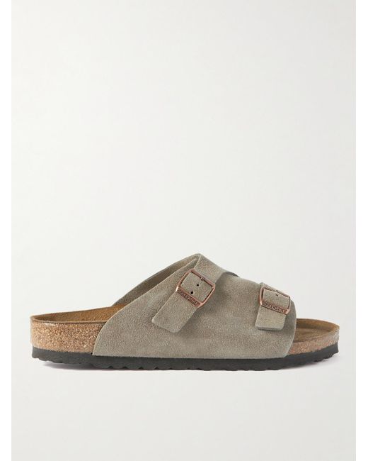 Birkenstock Brown Zürich Suede Sandals for men