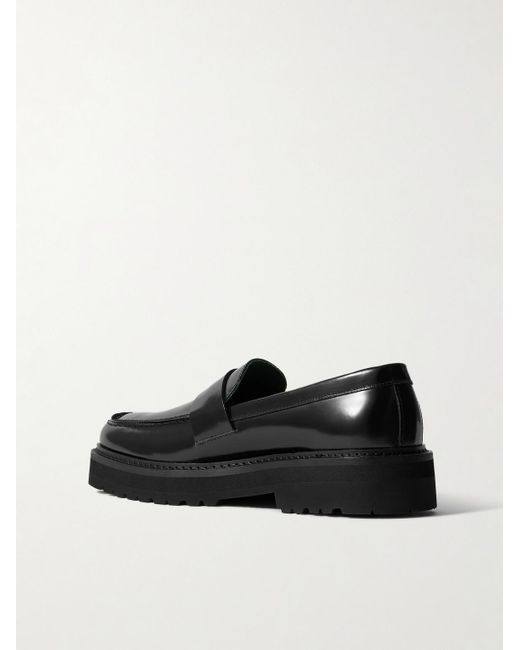VINNY'S Black Peeters Glossed-Leather Loafers for men