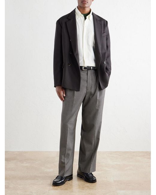 Hartford White Cotton-Oxford Shirt for men