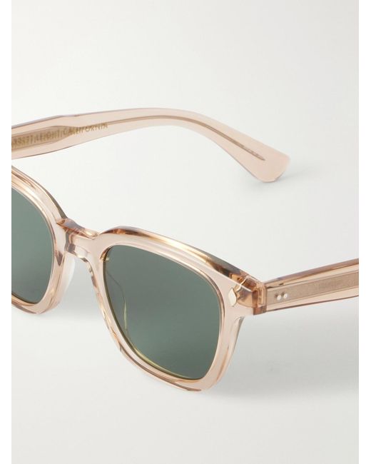 Garrett Leight Green Broadway D-Frame Acetate Sunglasses for men