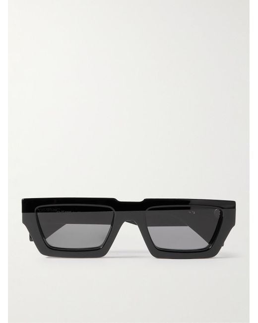 Off-White c/o Virgil Abloh Black Manchester Square-frame Acetate Sunglasses for men