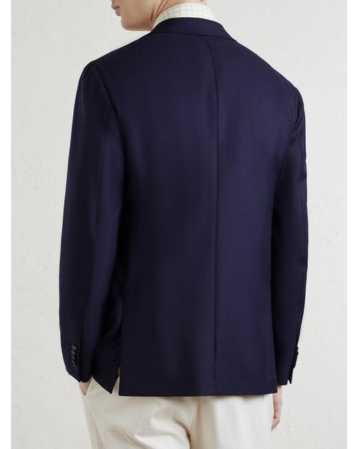 Dunhill Blue Cavendish 170S Wool Blazer for men