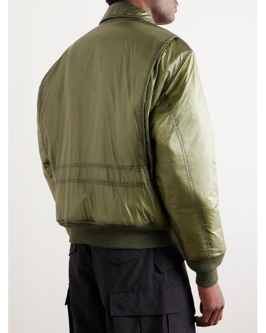 Monitaly Green Cwp Padded Ripstop Blouson Jacket for men