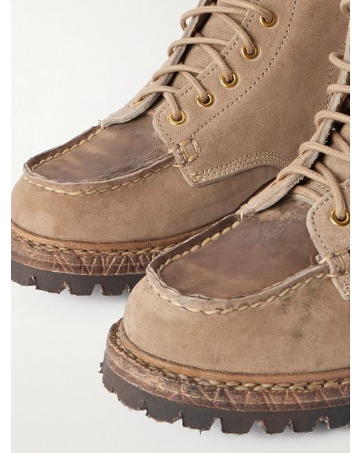 Visvim Natural Hi-folk Scout Moc Suede Boots for men