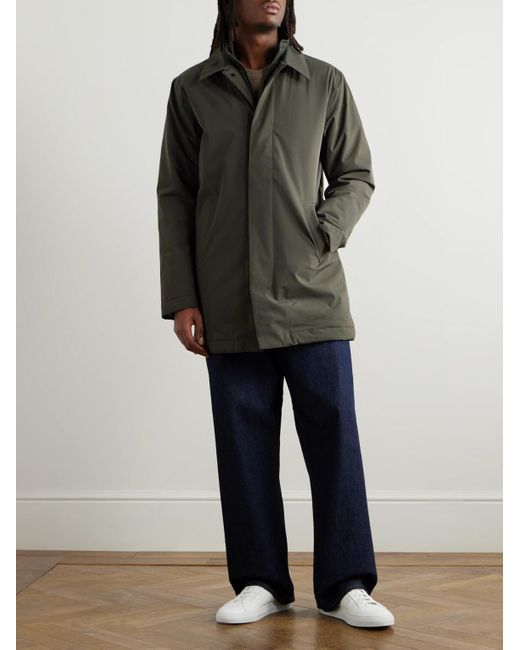 NN07 Green Blake 8240 Coated-Twill Trench Coat for men