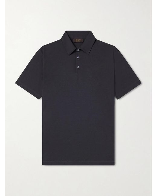 Slowear Blue Organic Cotton Polo Shirt for men