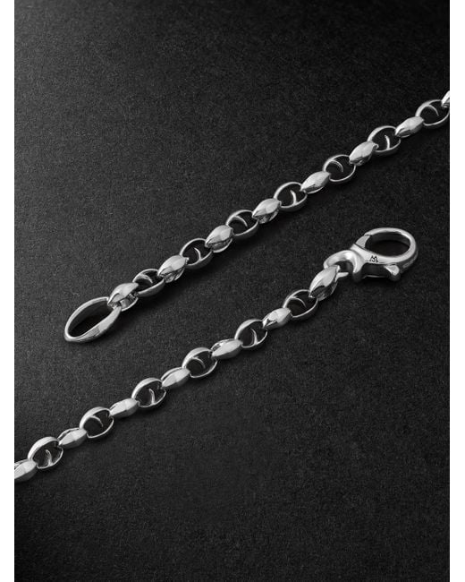 Stephen Webster Black Thorn Large Razer Tag Sterling Silver Pendant Necklace for men