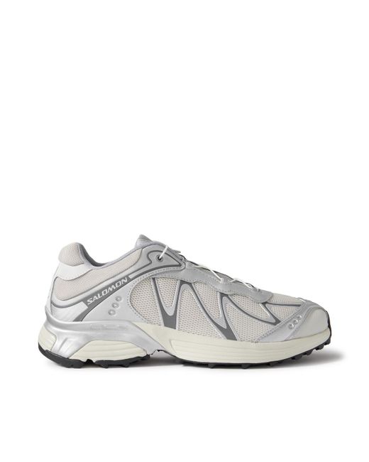 Salomon White Xt-Whisper Metallic Rubber-Trimmed Mesh Sneakers for men