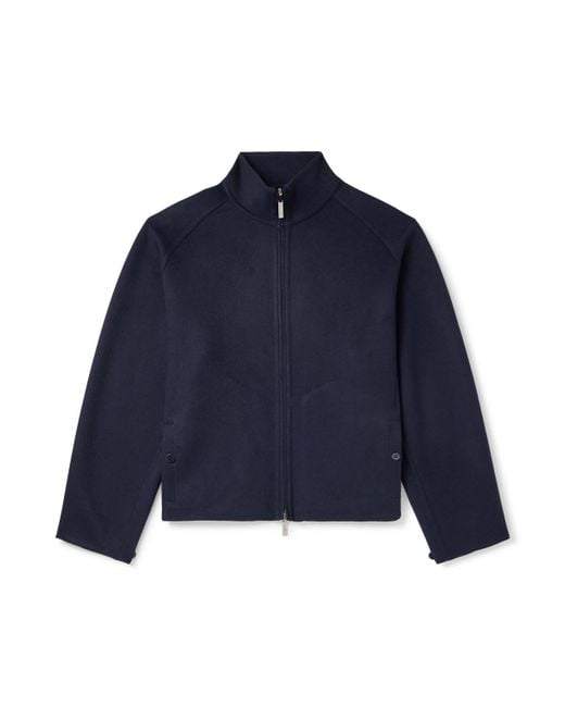 STÒFFA Blue Cashmere Blouson Jacket for men