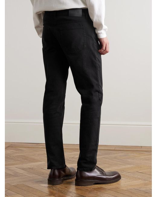 NN07 Black Tony 1923 Straight-Leg Garment-Dyed Organic Cotton-Blend Twill Trousers for men