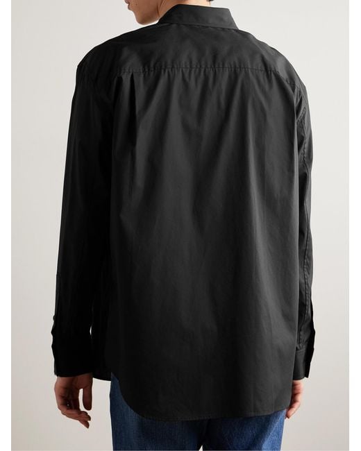 Nili Lotan Black Finn Cotton-Poplin Shirt for men