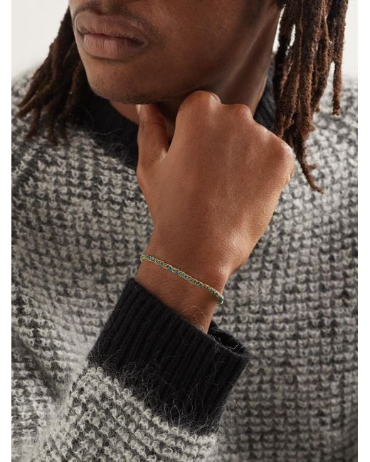 Carolina Bucci Black Lucky Wisdom And Silk Bracelet for men