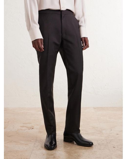 Tom Ford Blue O'connor Straight-leg Mohair And Wool-blend Suit Trousers for men