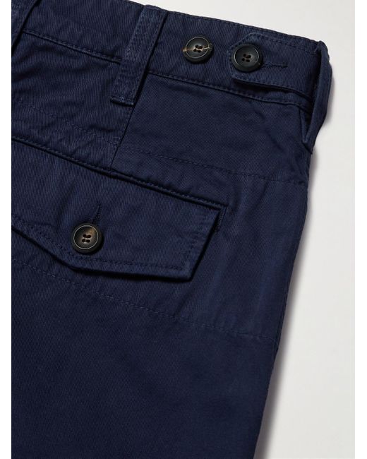 Drake's Blue Tapered Cotton-twill Chinos for men