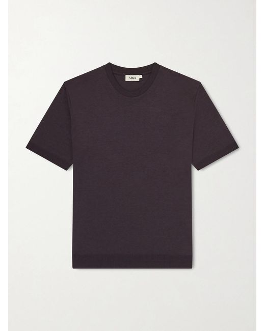 Altea Blue Cecil Lyocell And Cotton-blend Jersey T-shirt for men