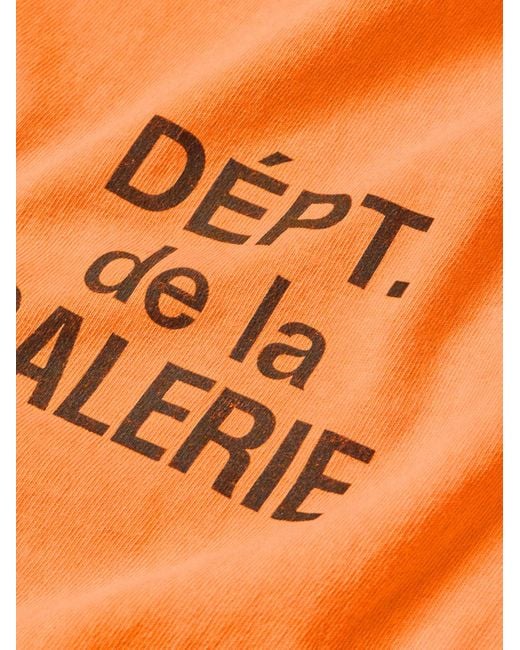 GALLERY DEPT. Orange Logo-print Cotton-jersey T-shirt for men