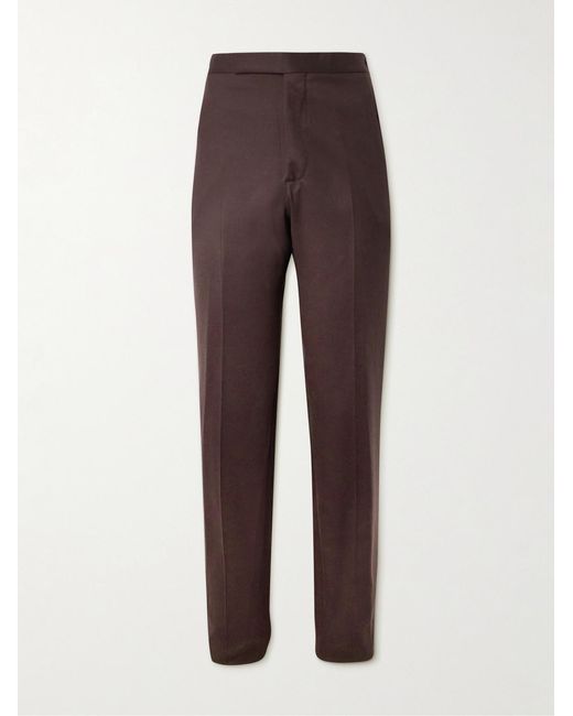 Gabriela Hearst Brown Sebastian Straight-Leg Wool Trousers for men