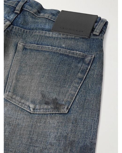 Rick Owens Blue Drkshdw Kurdt Straight-leg Distressed Jeans for men