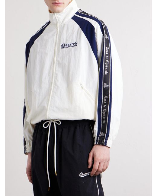 Willy Chavarria Blue Casa De Chavarria Logo-detailed Shell Jacket for men