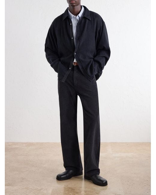 mfpen Blue Garden Brushed Lyocell Overshirt for men