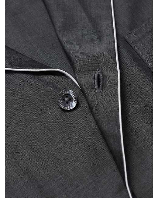 Zimmerli of Switzerland Gray Cotton Pyjama Set for men