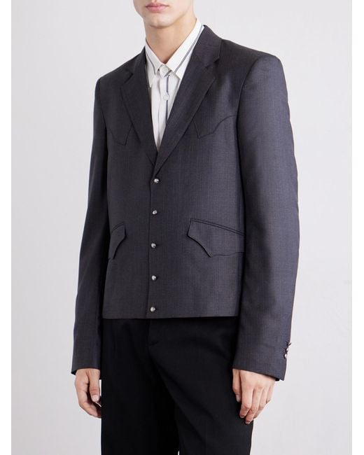 Enfants Riches Deprimes Black Western Perfect Striped Wool Blazer for men