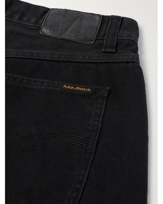 Shorts in denim Josh di Nudie Jeans in Black da Uomo