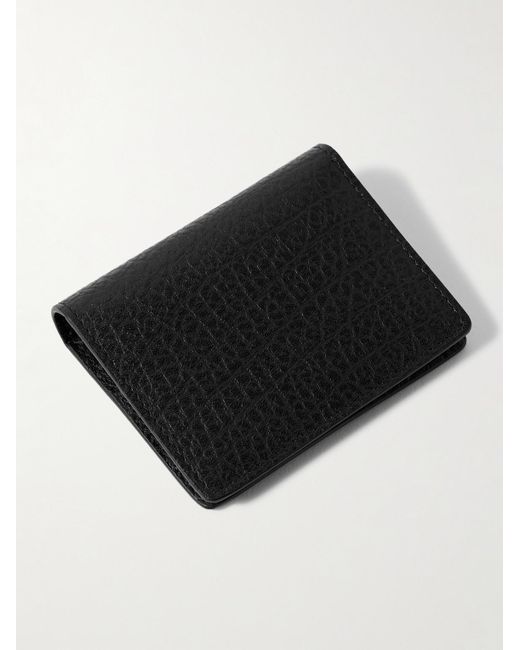 Acne Black Full-grain Leather Bifold Cardholder for men