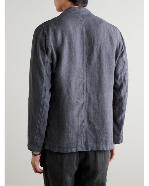 Hartford Gray Jobby Pat Unstructured Linen Blazer for men