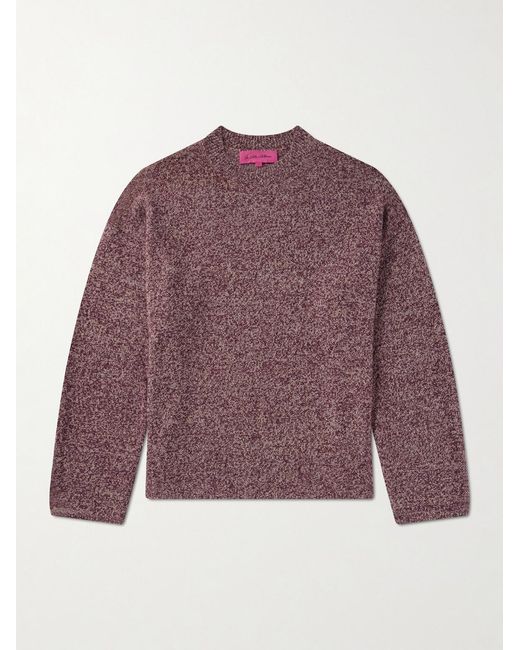 The Elder Statesman Purple Dume Marl Cashmere Sweater for men